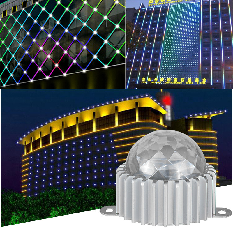 LED Point Light Source Outdoor Waterproof Single Color or Colorful Optional Aluminum Pixel Light For Exterior Wall Night Scene Decoration
